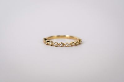 ABD- 14KY 1.80g .22ctw Diamond Stackable Band (size 7)
