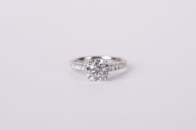 BETT- 14KW 3.83g 2.34ctw (1.99ctr) I/SI2 GSI Leo Diamond Engagement Ring (size 6.5)