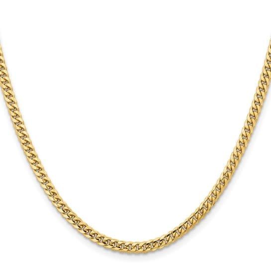 VEVT- 14KY 28.5g 4mm Solid Cuban Chain 24&quot;