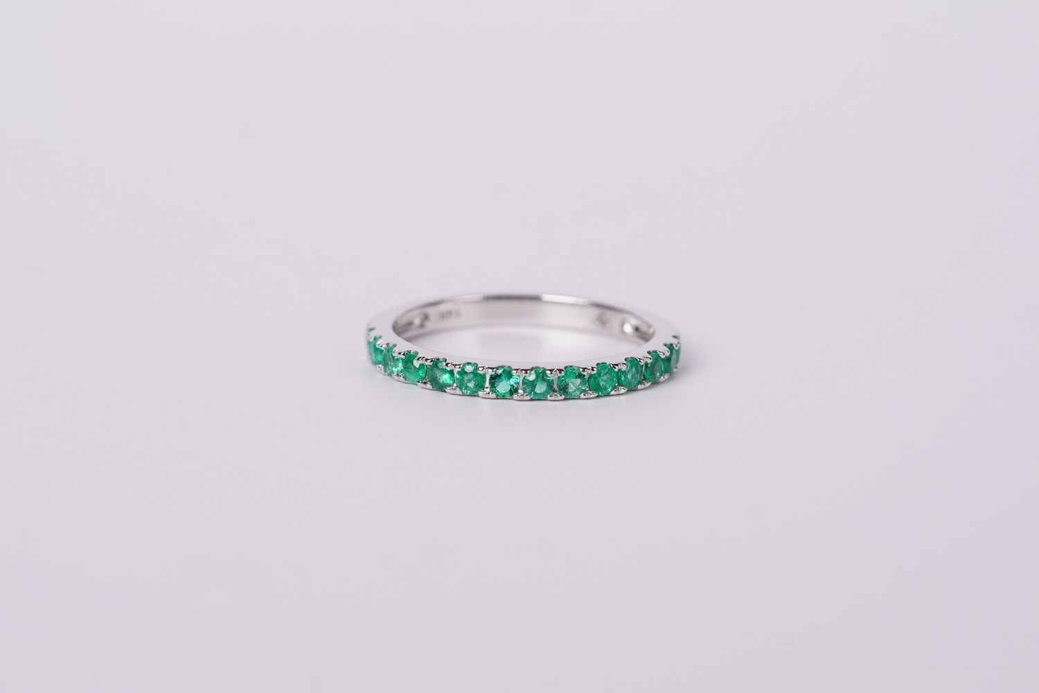 DTTX- 14KW 2.00g .56ctw Emerald Stackable Band (size 6.75)