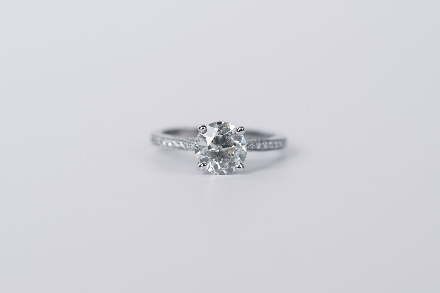 RRTT- 18KW 3.56g 1.92ctw (1.77ctr) I/SI2 European Diamond Tacori Engagement Ring (size 6)