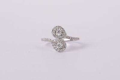 NAEX- 14KW 3.20g .50ctw Diamond Bypass Fashion Ring (size 7)