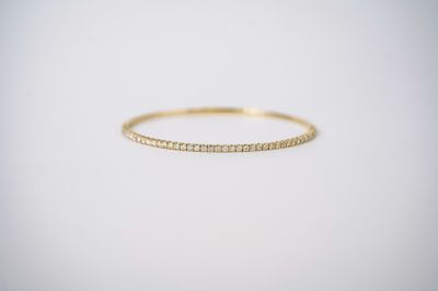 ITTX- 14KY 5.84g .92ctw Diamond Flex Bangle Bracelet