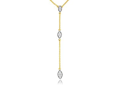 ETRX- 14KY 2.41g .20ctw Diamond Drop Necklace 18&quot;