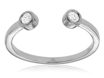 AAT- 14KW 1.69g .10ctw Diamond Bezel Open Ring (size 7)