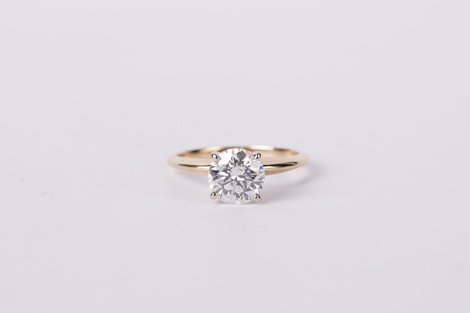 EVAT- 14KWY 2.59g 1.72ct I/SI2 GIA Round Diamond Solitaire Engagement Ring (size 6.5)