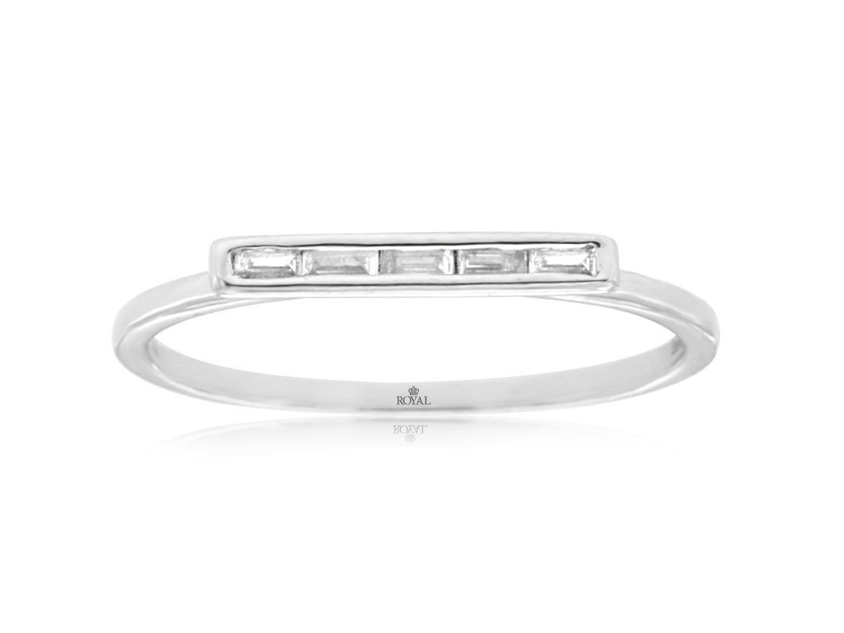 VBD- 14KW 1.11g .08ctw Baguette Diamond Fashion Ring (size 7)