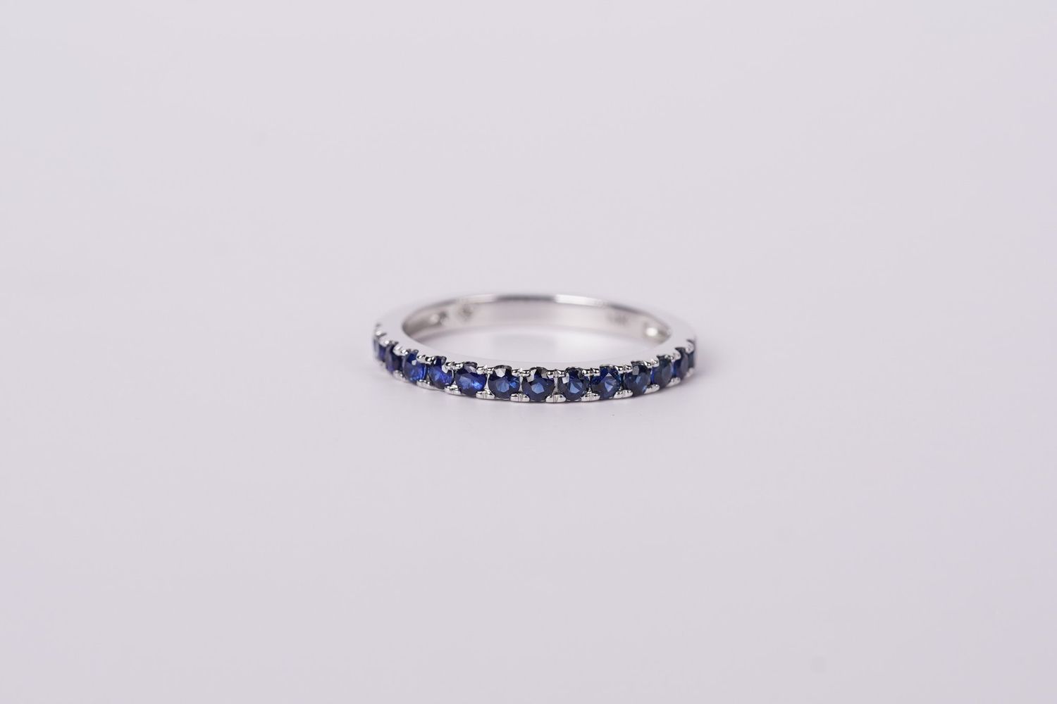 DTTX- 14KW 2.00g .56ctw Blue Sapphire Stackable Band (size 6.75)