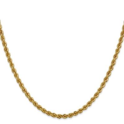 DEIX- 14KY 14.05g 3mm Rope Chain 18&quot;