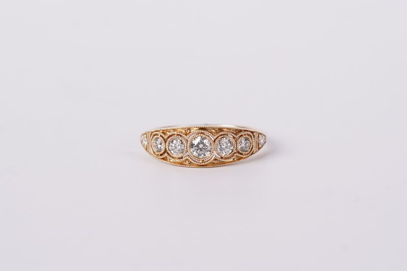 DDTX-14KY 2.80g .50ctw Diamond Vintage Inspired Band (size 7)