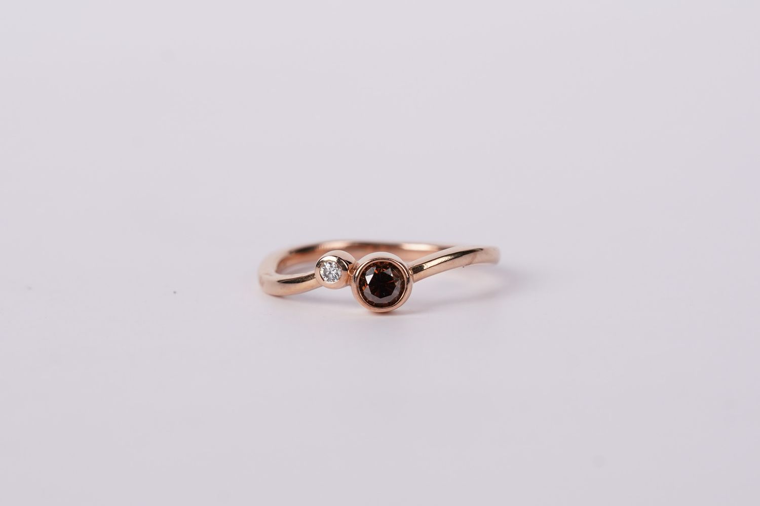 14KR 2.6g .30ctw (.25ctr) Fancy Brown Diamond Fashion Ring (size 7)