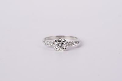 VEET- Platinum 3.73g 1.00ctw (.90ctr) G/VS2 European Diamond Antique Ring (size 6.5)
