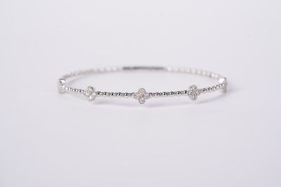 BRIX- 14KW 6.49g .66ctw Diamond Flex Bangle