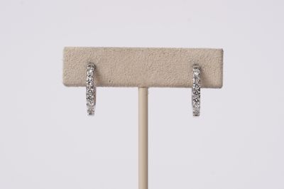 DDIX- 14KW 2.84g .53ctw Diamond Hoop Earrings