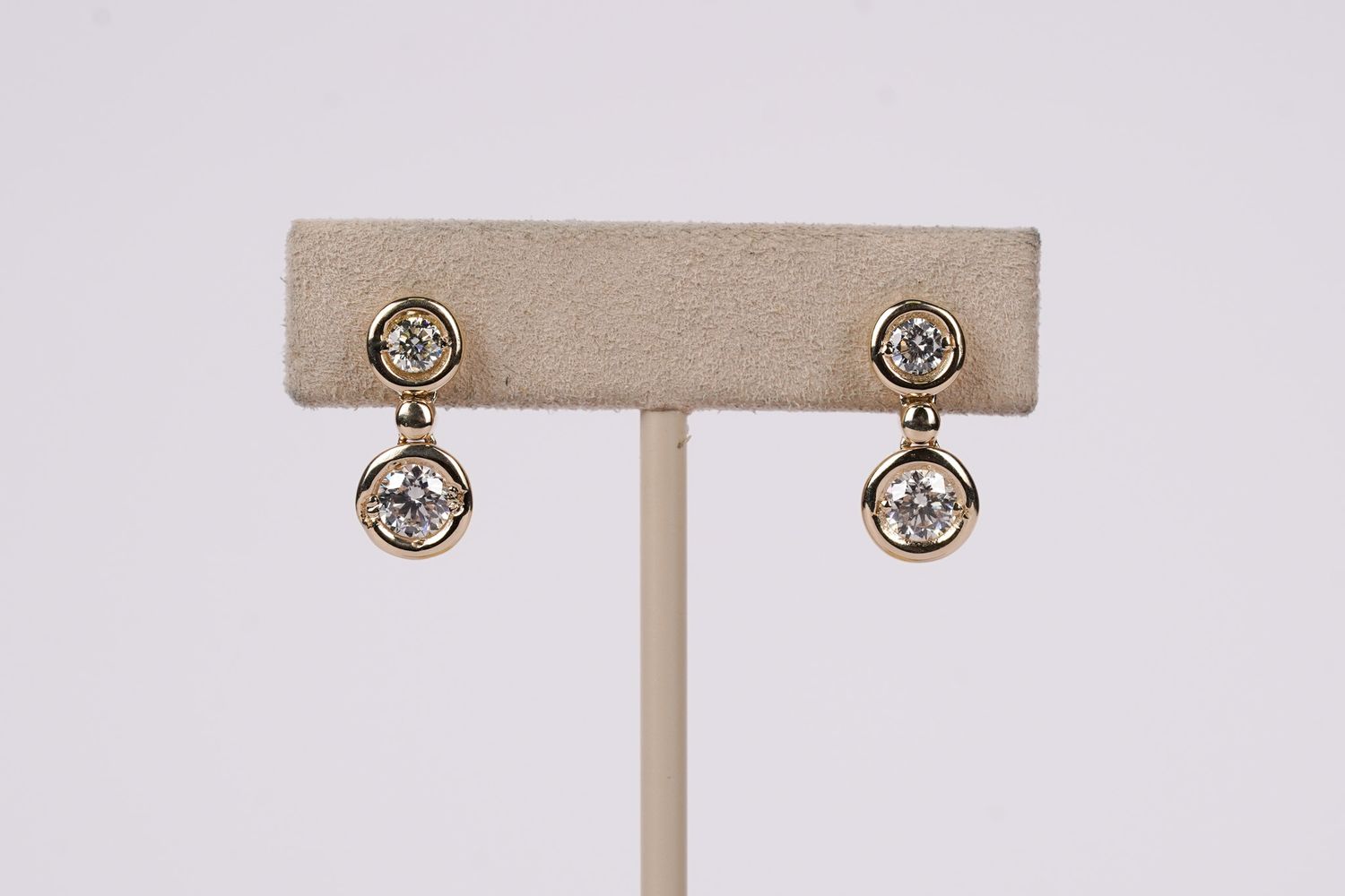 VVDI- 14KY 3.16g 1.27ctw Diamond Dangle Earrings