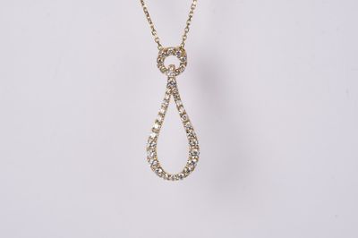 RATX-14KY 3.5g .78ctw Diamond Geometric Pendant 16-18&quot;