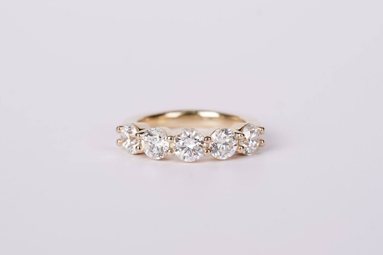 NBTT- 14KY 6.03g 2.50ctw GIA H/VS2 Diamond Stackable Band (size 6.75)