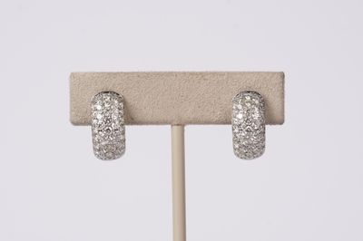 VNLL- 14KW 7.29g 2.01ctw Diamond Pave Hoop Earrings
