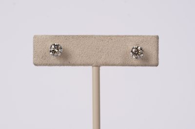 RDLX-14KW 1.00ctw M/SI2-I1 Round Diamond Stud Earrings