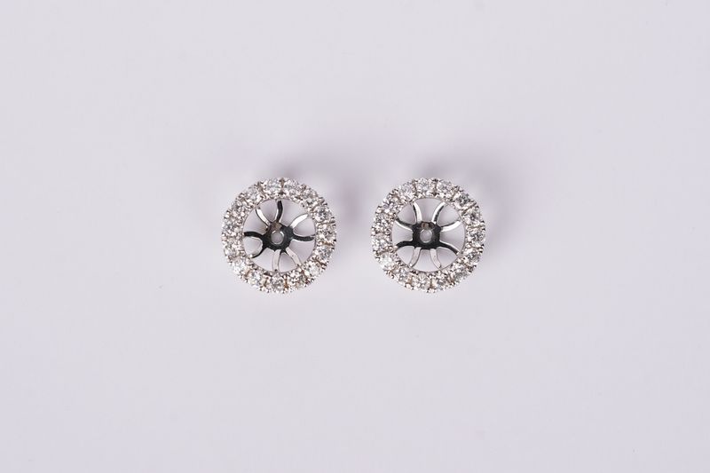 RTTX- 18KW 1.49g .53ctw Diamond Earring Jackets