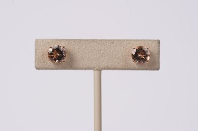 LTX- 14KR 1.3g 2.02ctw Round Morganite Stud Earrings