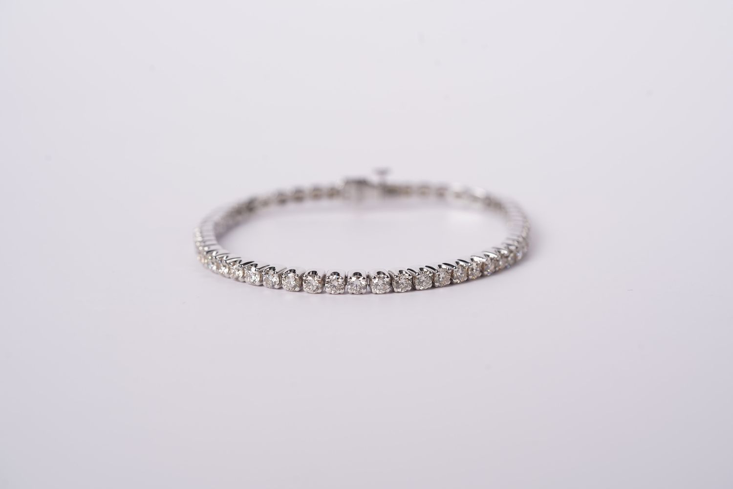 NNTTX- 14KW 15.64g 5.00ctw H-I/SI1 Round Diamond Tennis Bracelet 7&quot;