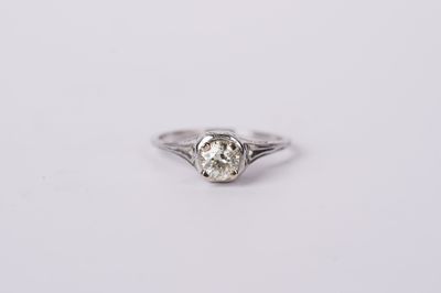 14KW 1.9g .50ct K/I1 Old European Cut Diamond Vintage Solitaire (size 6)