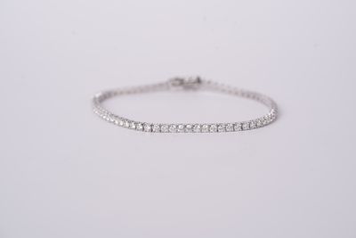 NRTP-14KW 7.1g 3.17ctw G/VS1 Diamond Tennis Bracelet 7.5&quot;