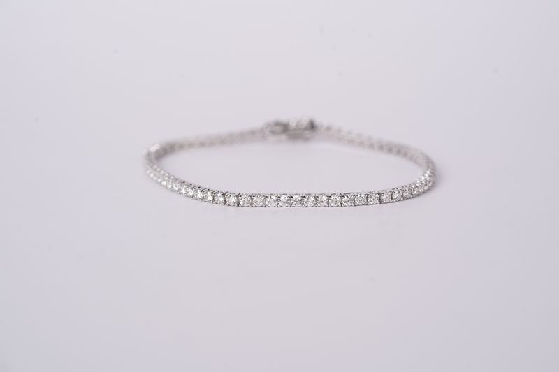 NRTP-14KW 7.1g 3.17ctw G/VS1 Diamond Tennis Bracelet 7.5&quot;