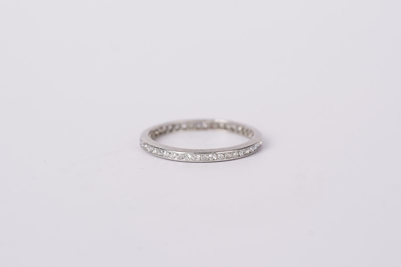 Platinum .45ctw Art Deco Eternity Band (size 6)