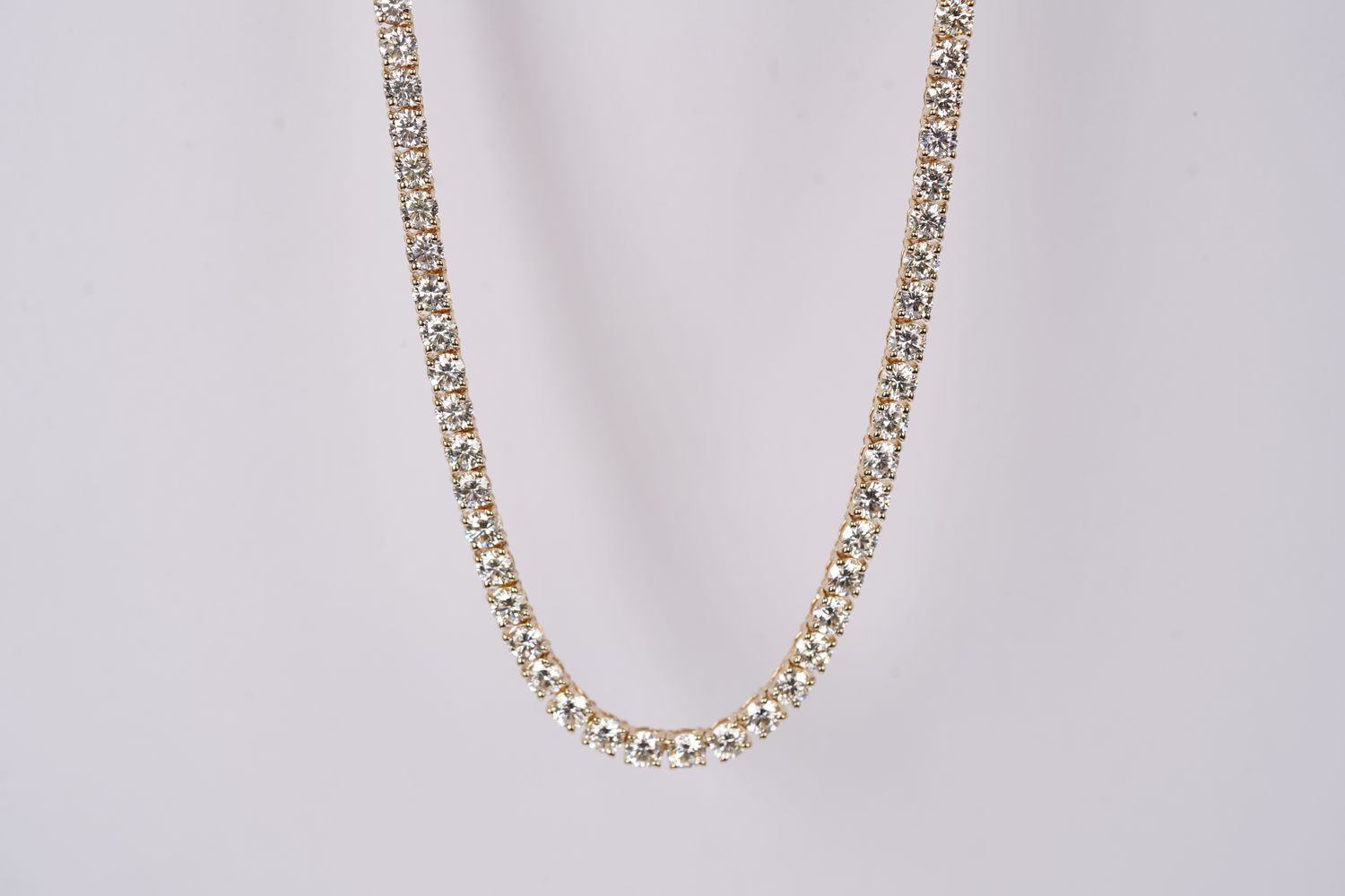 VEDET-14KY 18.63g 15.76ctw I-J/VS1 Diamond Tennis Necklace 16.5&quot;