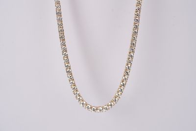 VEDET-14KY 18.63g 15.76ctw I-J/VS1 Diamond Tennis Necklace 16.5&quot;