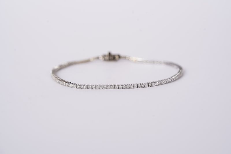 ITTX- 14KW 5.69g 1.00ctw Diamond Tennis Bracelet 7&quot;