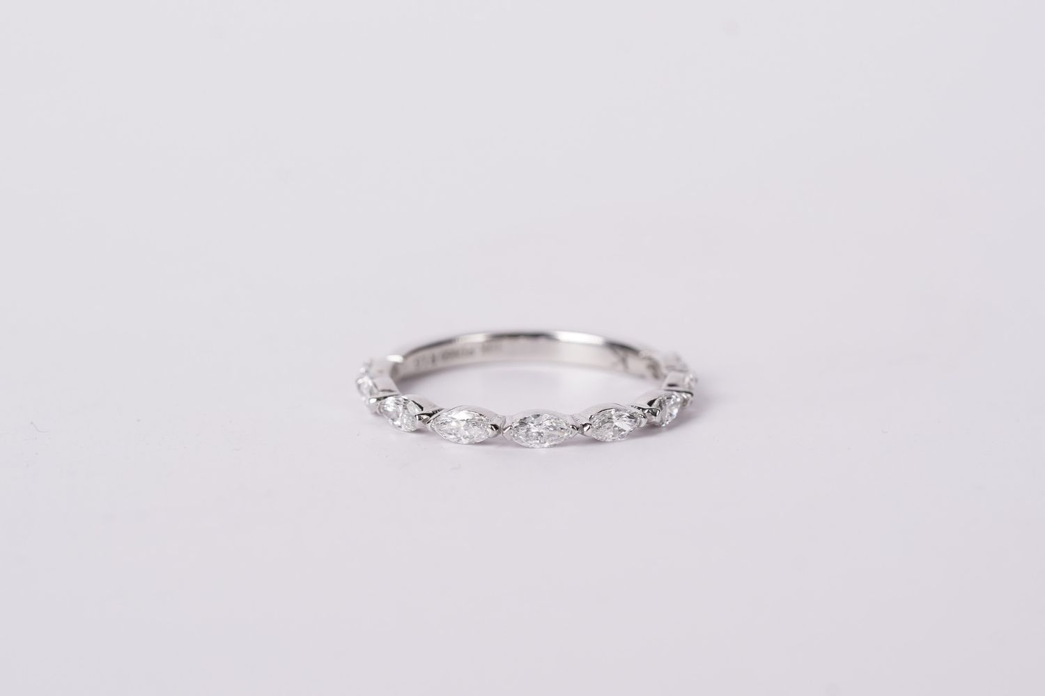 VIT- 18KW 1.8g .54ctw Lab Grown Marquise Diamond Stackable Band (size 6)