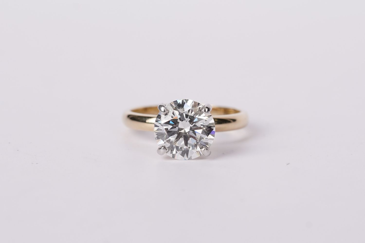 AATPT- 14KWY 3.51g 3.05ct I/SI1 GIA Round Diamond Solitaire Engagement Ring (size 6.75)