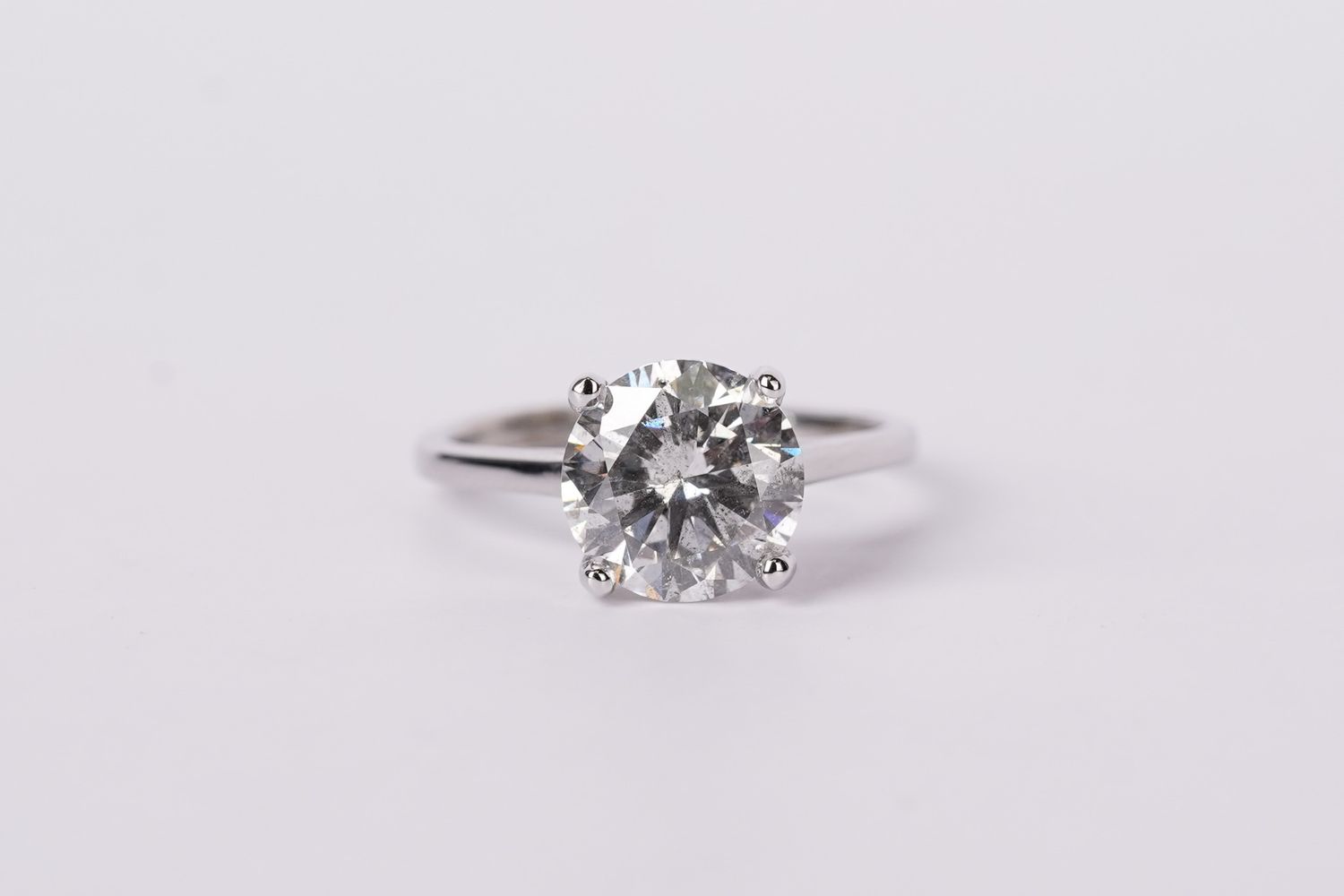 IETPX- 14KW 3.45g 3.01ct H/I1 Round Diamond Solitaire Engagement Ring (size 7)