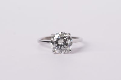 IETPX- 14KW 3.45g 3.01ct H/I1 Round Diamond Solitaire Engagement Ring (size 7)