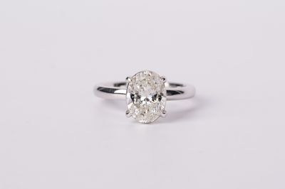 VTATT- 14KW 4.58g 2.01ct I/SI2 GIA Oval Diamond Solitaire (size 5)
