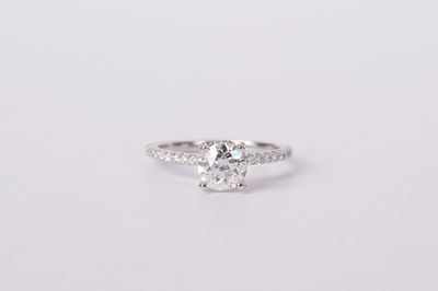 NRET- 14KW 2.15g 1.54ctw (1.20ctr) J/SI1 Old European Diamond Engagement Ring (size 7)