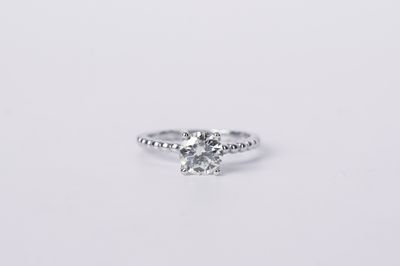 ALET- 18KW 3.07g 1.20ctw (1.14ctr) K/VS2 Round Diamond Solitaire Engagement Ring (size 6.5)