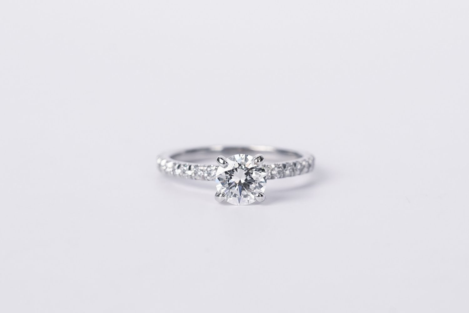 NTET- 14KW 2.42g 1.34ctw (1.00ctr) G/VS2 Round Diamond Engagement Ring (Size 7)