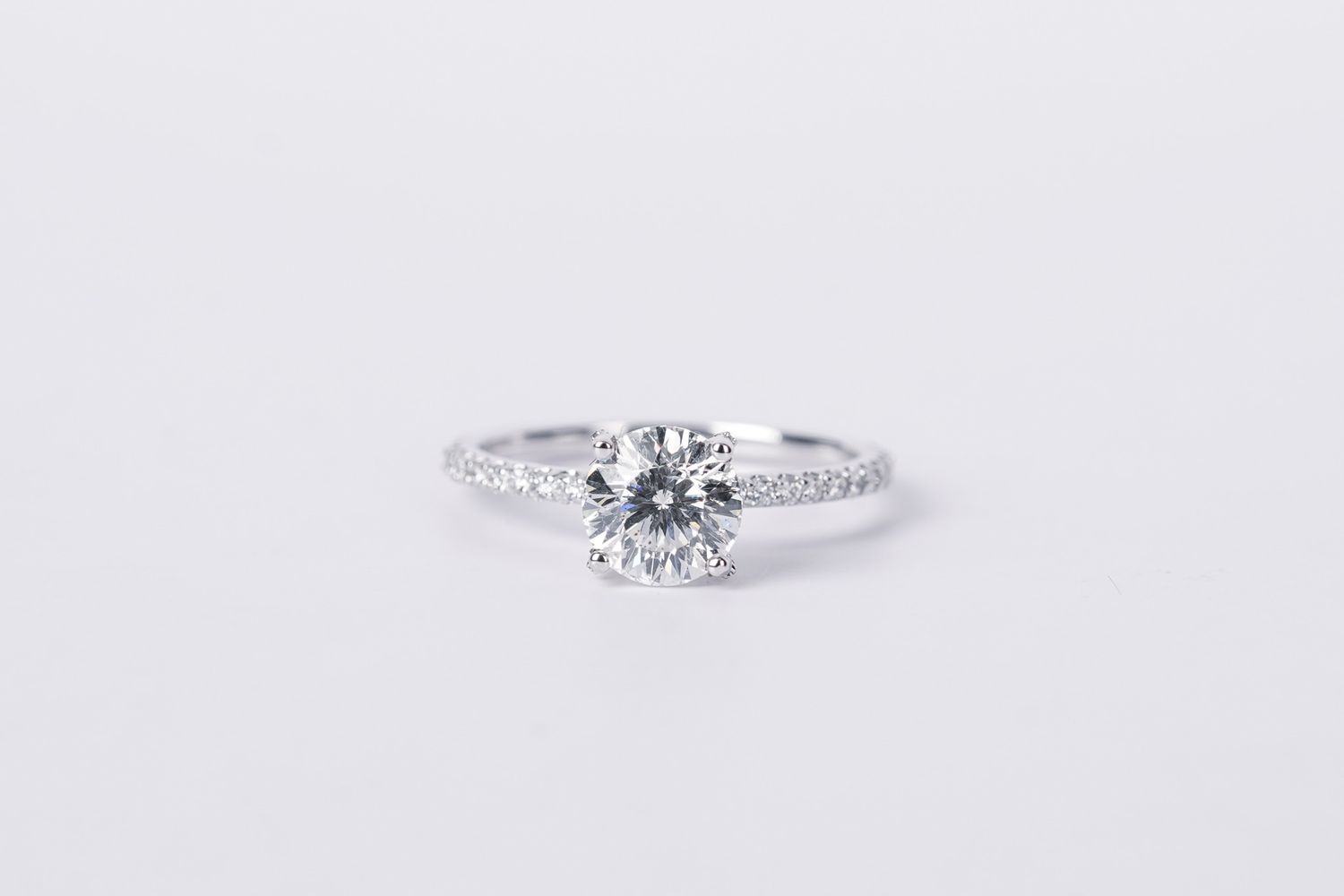 RDET- 14KW 2.09g 1.81ctw (1.45ctr) G/SI2 Celebration Cut Diamond Engagement Ring (size 7)