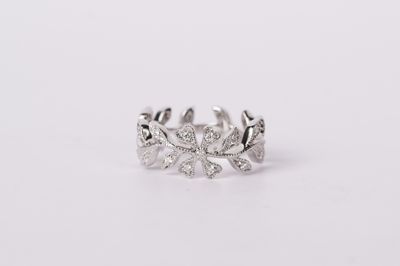 EELX- 14KW 4.05g .24ctw Diamond Leaf Eternity Band (size 6)