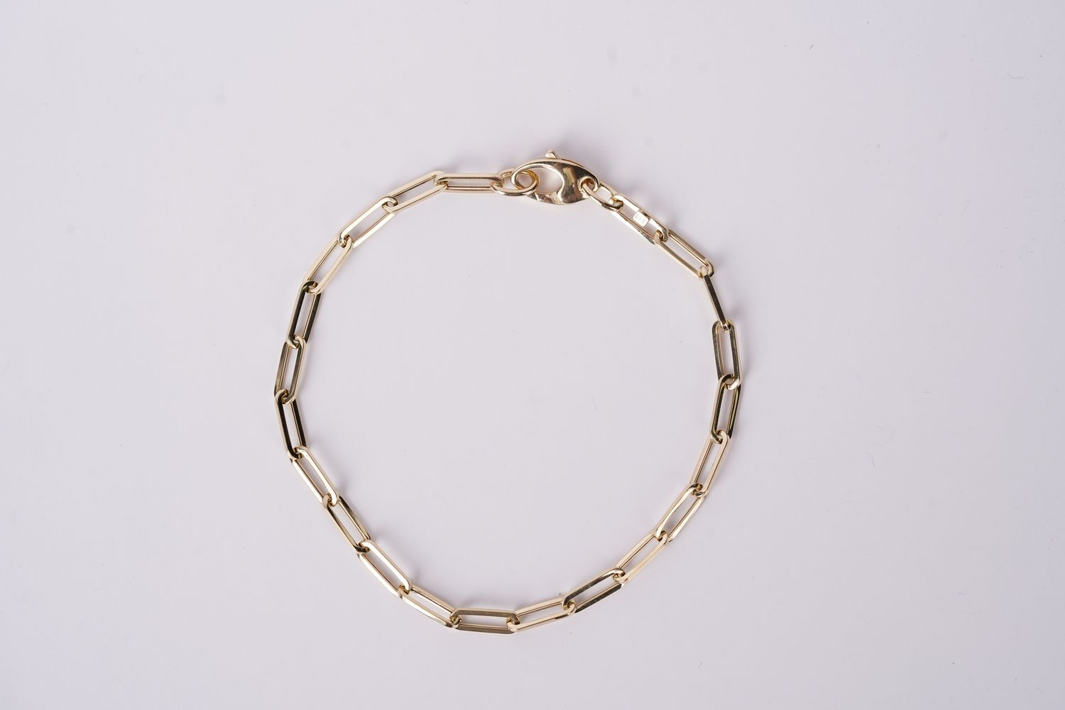 VDN- 14KY 2.16g Paperclip Bracelet 7.25&quot;