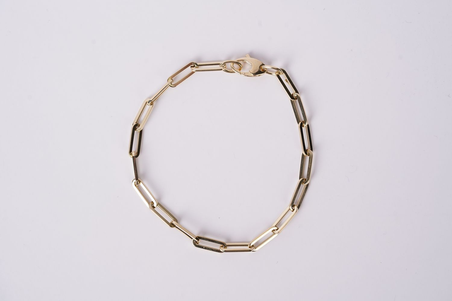 VIV- 14KY 2.74g Paperclip Bracelet 7.25&quot;
