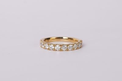 VTER- 14KY 3.29g 1.00ctw Round Diamond U-Prong Stackable Band (size 6.5)