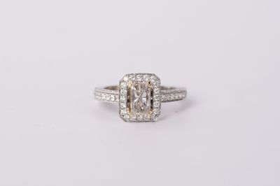14KW 5.0g 1.84tw (1.02ctr) L/SI2 Diamond Halo Engagement Ring (size 6.75)