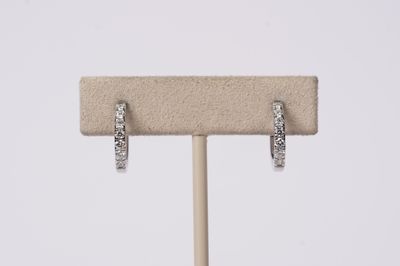 ETTX- 14KW 2.56g .56ctw Diamond Hoop Earrings