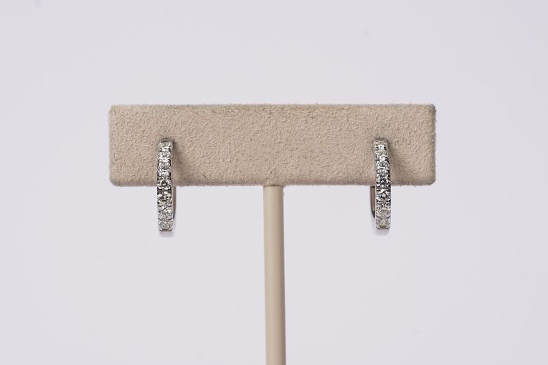 ETTX- 14KW 2.56g .56ctw Diamond Hoop Earrings