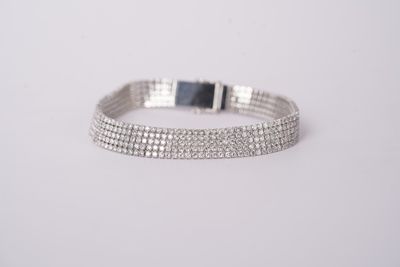 BTPT- 14KW 13.90g 9.00ctw Diamond Mesh Fashion Bracelet 7&quot;